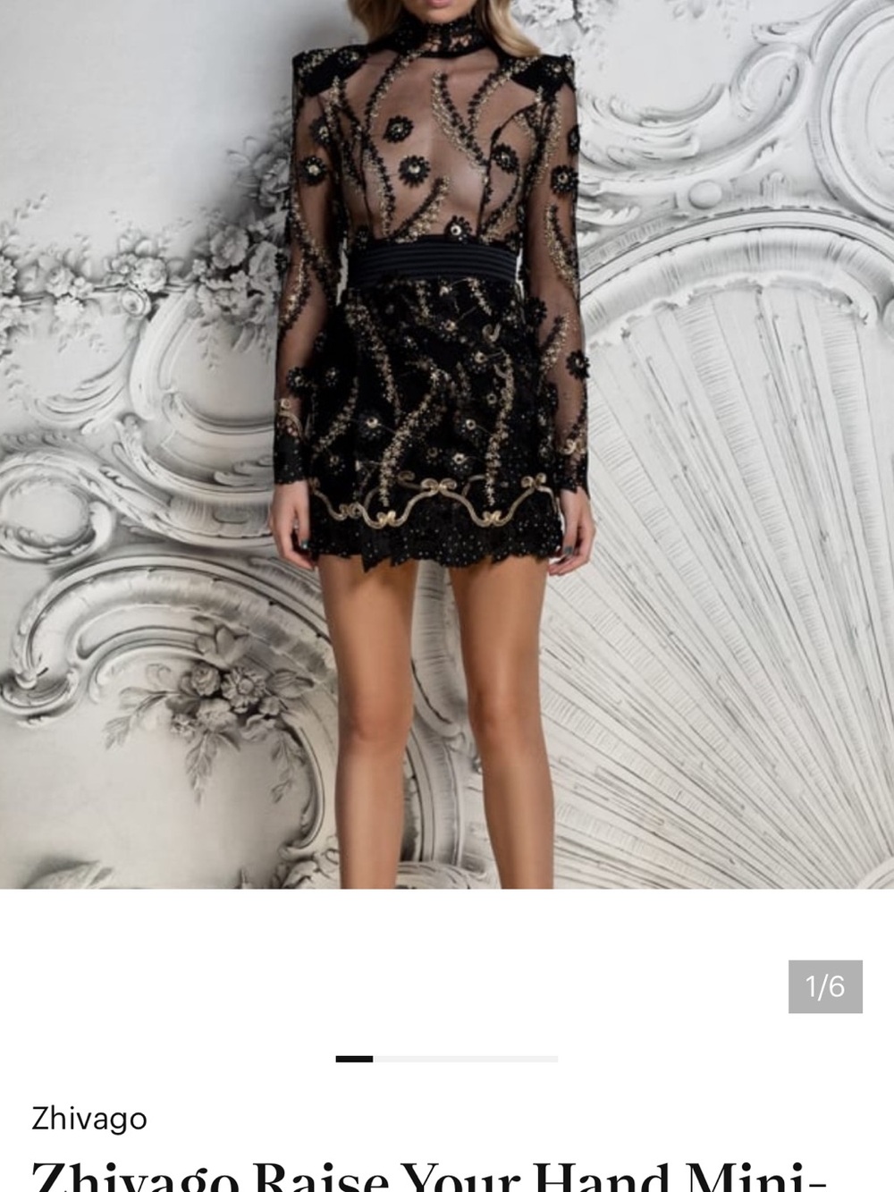 Zhivago Raise Your Hand Embellished Mini Dress NWT